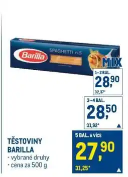 Makro TĚSTOVINY BARILLA nabídka