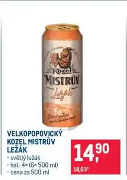 Makro Velkopopovický Kozel Mistrův ležák nabídka