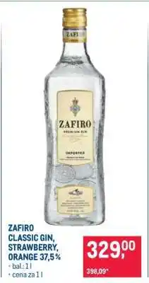 Makro ZAFIRO CLASSIC GIN, STRAWBERRY, ORANGE 37,5% nabídka