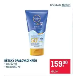 Makro DĚTSKÝ OPALOVACÍ KRÉM nabídka