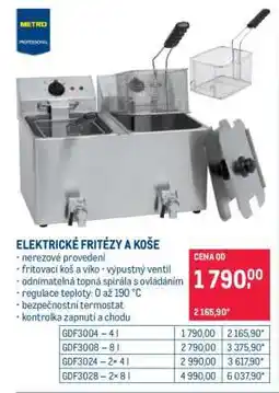 Makro ELEKTRICKÉ FRITÉZY A KOŠE nabídka