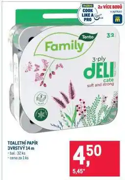 Makro TOALETNÍ PAPÍR 3VRSTVÝ 14 m nabídka