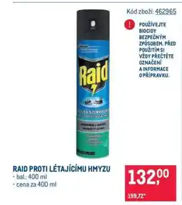 Makro Raid proti létajícímu hmyzu nabídka