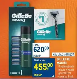 Makro Gillette Mach3 nabídka