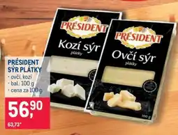 Makro PRÉSIDENT SÝR PLÁTKY nabídka