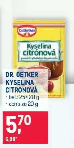 Makro Dr. Oetker kyselina citronová nabídka