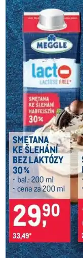 Makro SMETANA KE ŠLEHÁNÍ BEZ LAKTÓZY 30% nabídka