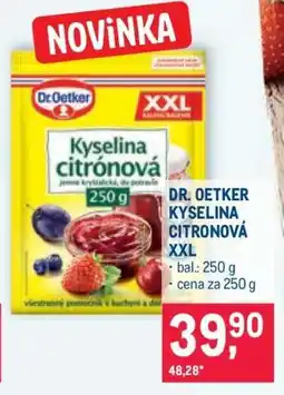 Makro Dr. Oetker Kyselina citronová XXL nabídka