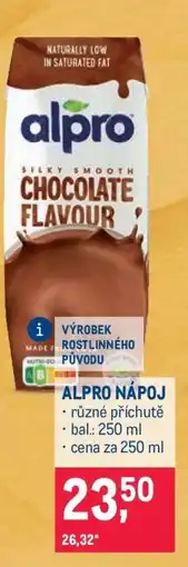 Makro Alpro nápoj nabídka