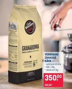 Makro VERGNANO ZRNKOVÁ KÁVA nabídka