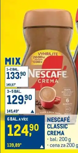 Makro Nescafé Classic, Crema nabídka