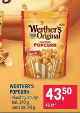 Makro WERTHER‘S Popcorn nabídka