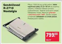 Makro Sendvičovač R-2710 Nostalgia nabídka