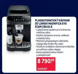 Makro PLNOAUTOMATICKÝ KÁVOVAR DE'LONGHI MAGNIFICA EVO ECAM 290.61.B nabídka