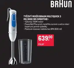 Makro TYČOVÝ MIXÉR BRAUN MULTIQUICK 3 MQ 3000 WH SMOOTHIE+ nabídka