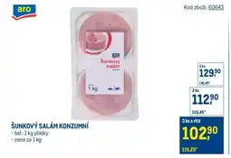 Makro Šunkový salám konzumní nabídka