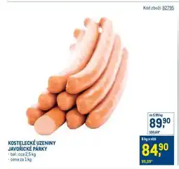 Makro KOSTELECKÉ UZENINY JAVOŘICKÉ PÁRKY nabídka