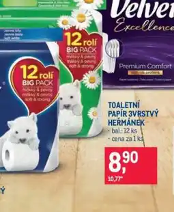 Makro Toaletní papír 3vrstvý heřmánek nabídka