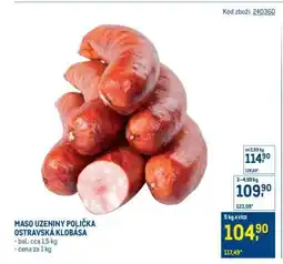 Makro MASO UZENINY POLIČKA OSTRAVSKÁ KLOBÁSA nabídka