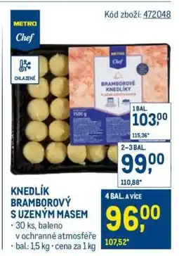 Makro Knedlík bramborový s uzeným masem nabídka