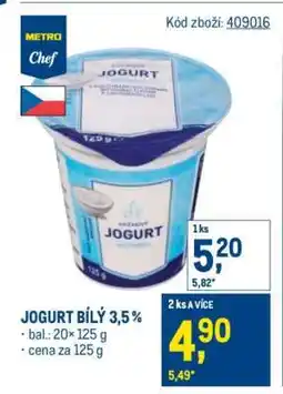 Makro Jogurt bílý 3,5 % nabídka