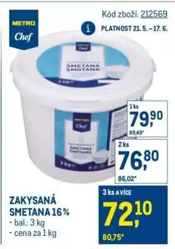 Makro Zakysaná smetana 16% nabídka
