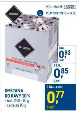 Makro Smetana do kávy 10 % nabídka