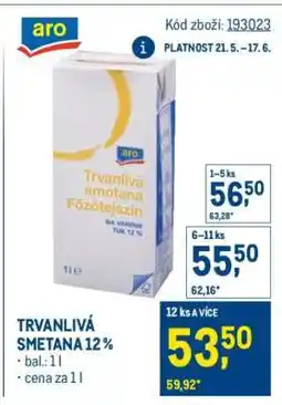 Makro Trvanlivá smetana 12 % nabídka