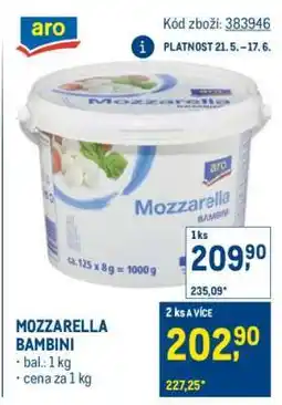 Makro MOZZARELLA BAMBINI nabídka