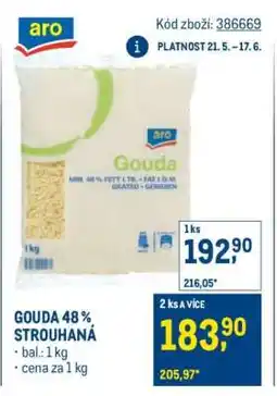 Makro GOUDA 48 % STROUHANÁ nabídka