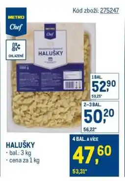 Makro Halušky nabídka