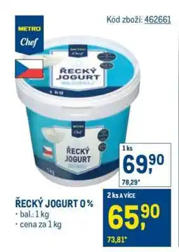 Makro Řecký jogurt 0% nabídka