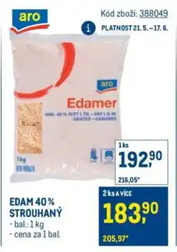 Makro EDAM 40 % STROUHANÝ nabídka