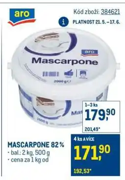 Makro Mascarpone 82 % nabídka