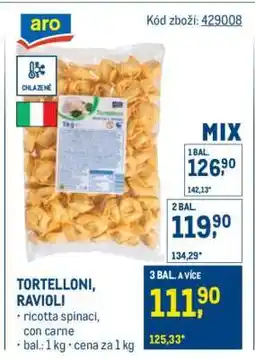 Makro TORTELLONI, RAVIOLI nabídka