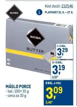 Makro MÁSLO PORCE nabídka