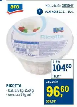 Makro Ricotta nabídka