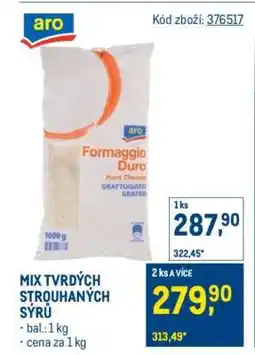 Makro Mix tvrdých strouhaných sýrů nabídka
