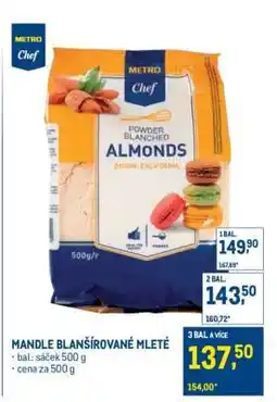Makro Mandle blanšírované mleté nabídka