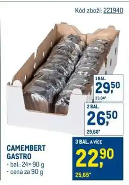 Makro Camembert gastro nabídka