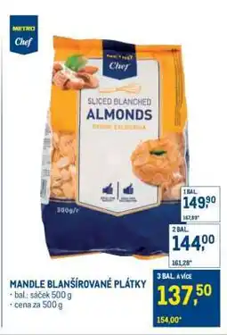 Makro MANDLE BLANŠÍROVANÉ PLÁTKY nabídka