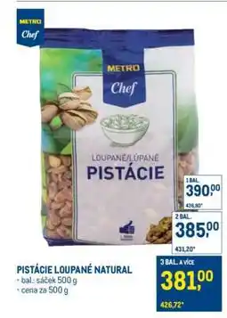 Makro Pistácie loupané natural nabídka