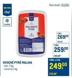Makro OVOCNÉ PYRÉ MALINA nabídka