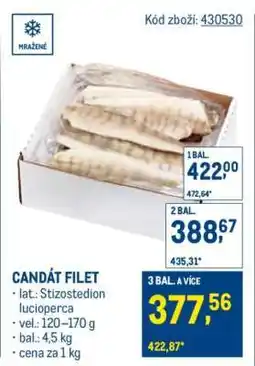 Makro Candát – filet nabídka