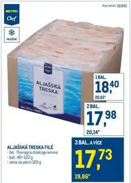 Makro Aljašská treska filé nabídka