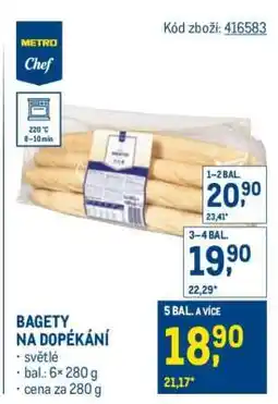 Makro Bagety na dopékání nabídka