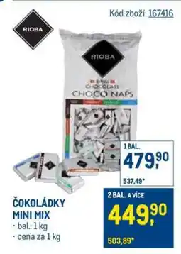 Makro Čokoládky mini mix nabídka