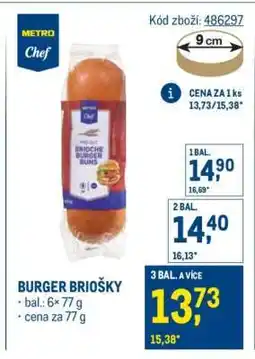 Makro BURGER BRIOŠKY nabídka