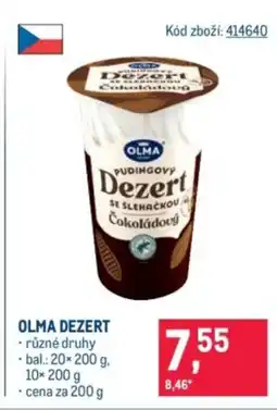Makro Olma dezert nabídka
