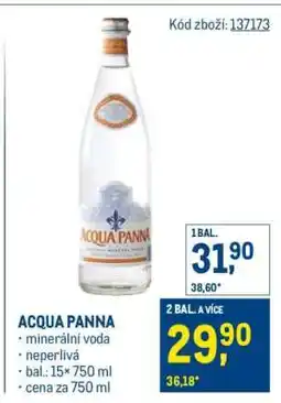 Makro ACQUA PANNA nabídka